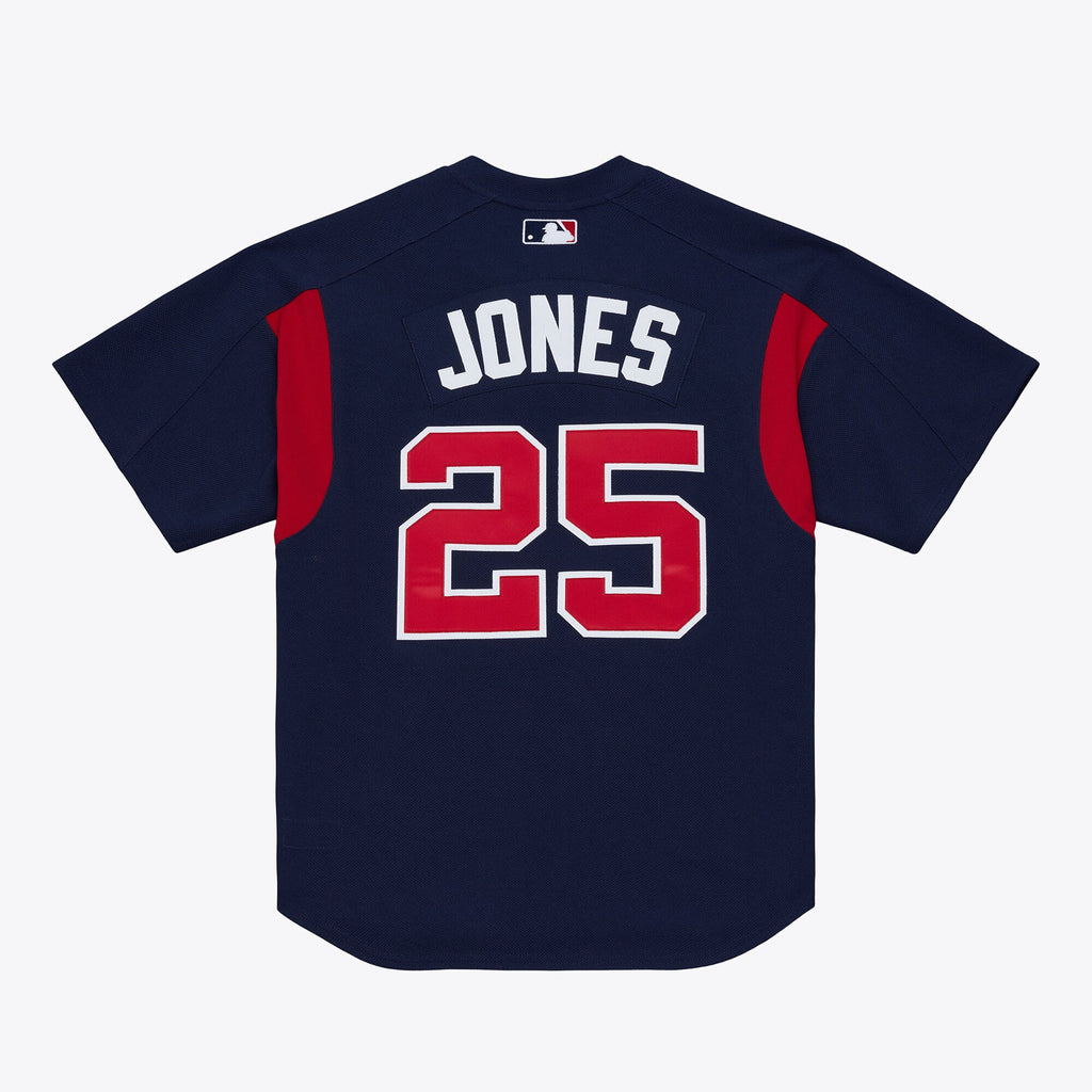 Men's Atlanta Braves Andruw Jones Mitchell & Ness Navy Authentic Batting Practice Jersey - 3