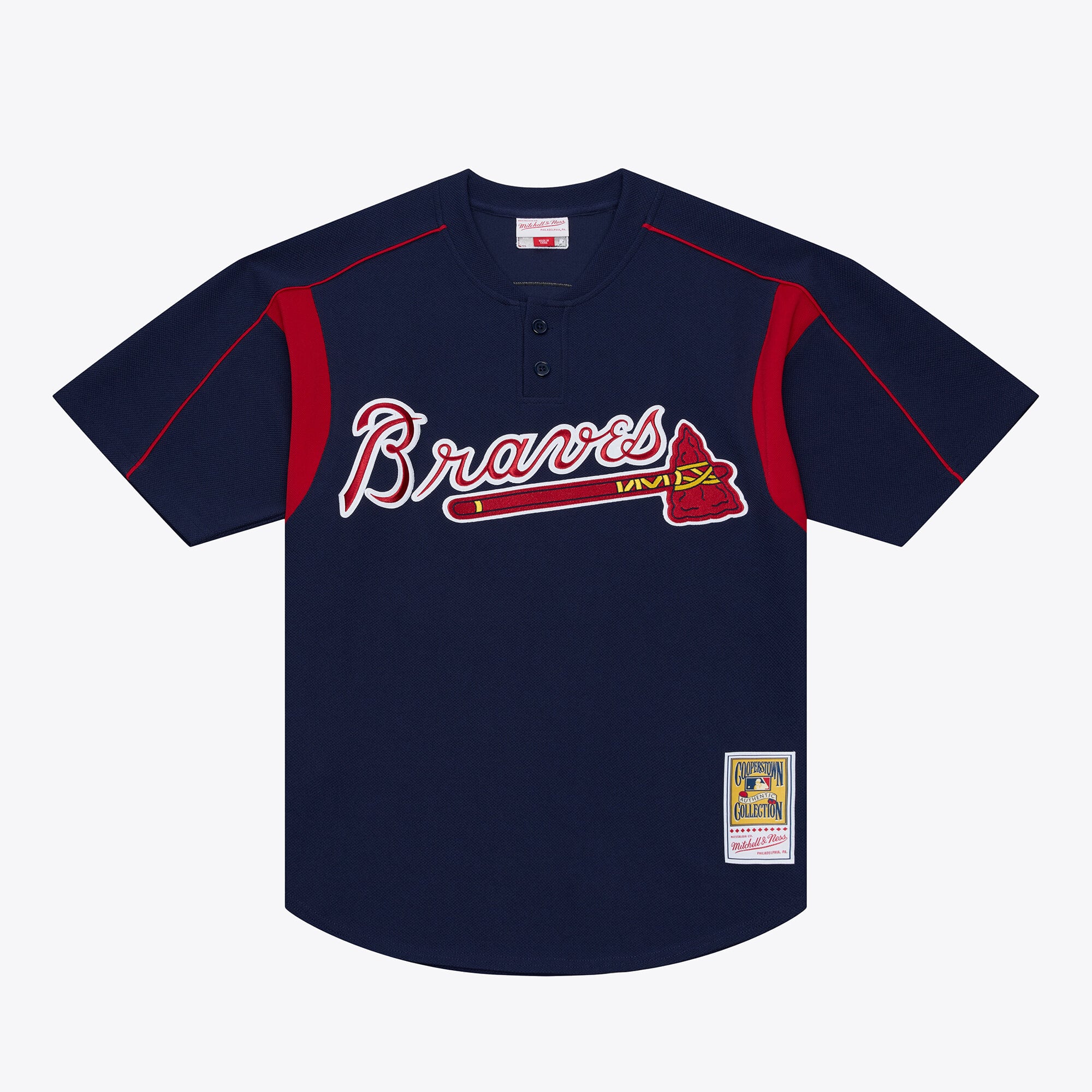 Men's Atlanta Braves Andruw Jones Mitchell & Ness Navy Authentic Batting Practice Jersey