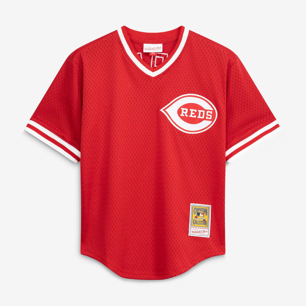 Men's Cincinnati Reds Barry Larkin Mitchell & Ness Red Authentic Batting Practice Jersey - 3