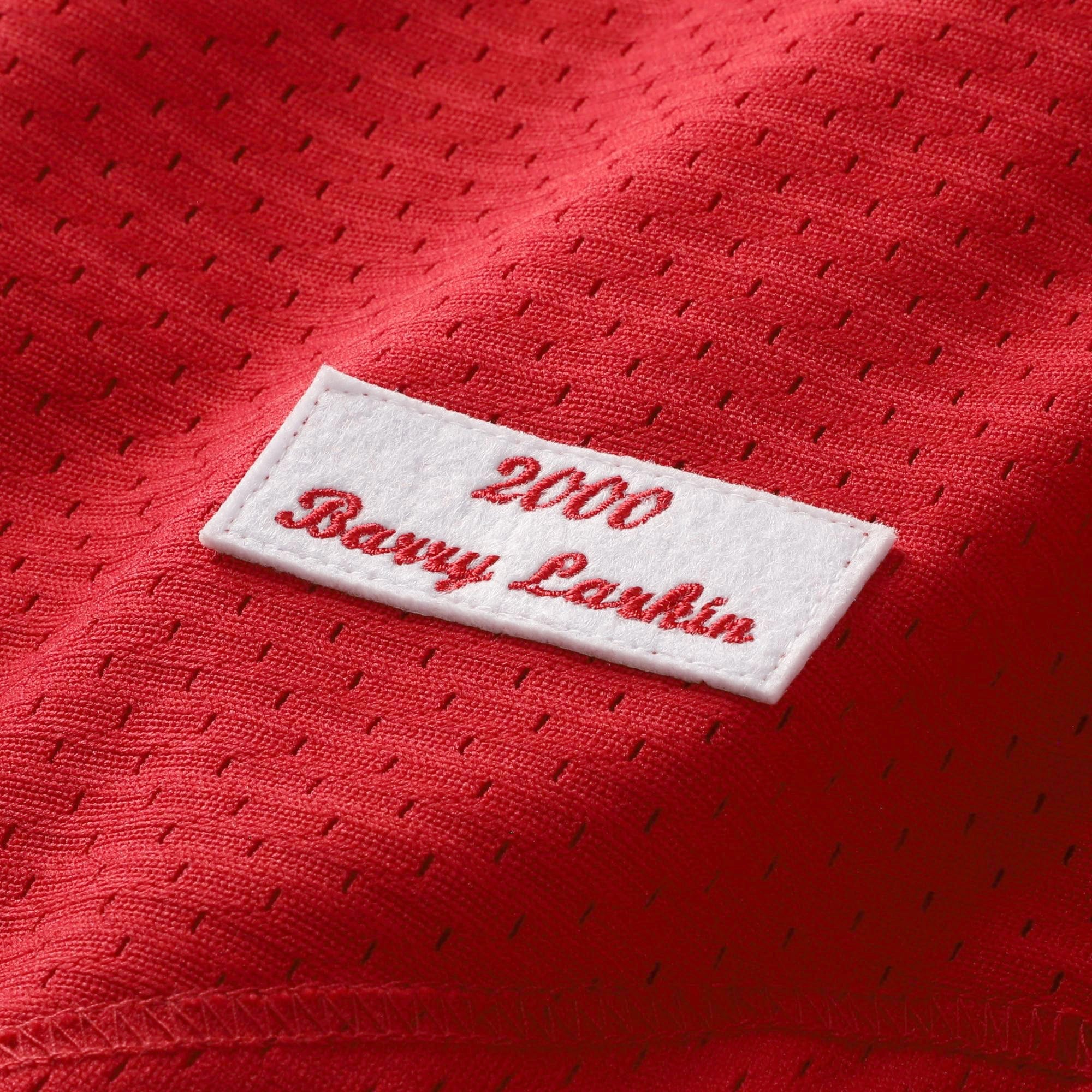 Men's Cincinnati Reds Barry Larkin Mitchell & Ness Red Throwback Cooperstown Mesh Batting Practice Jersey - 8