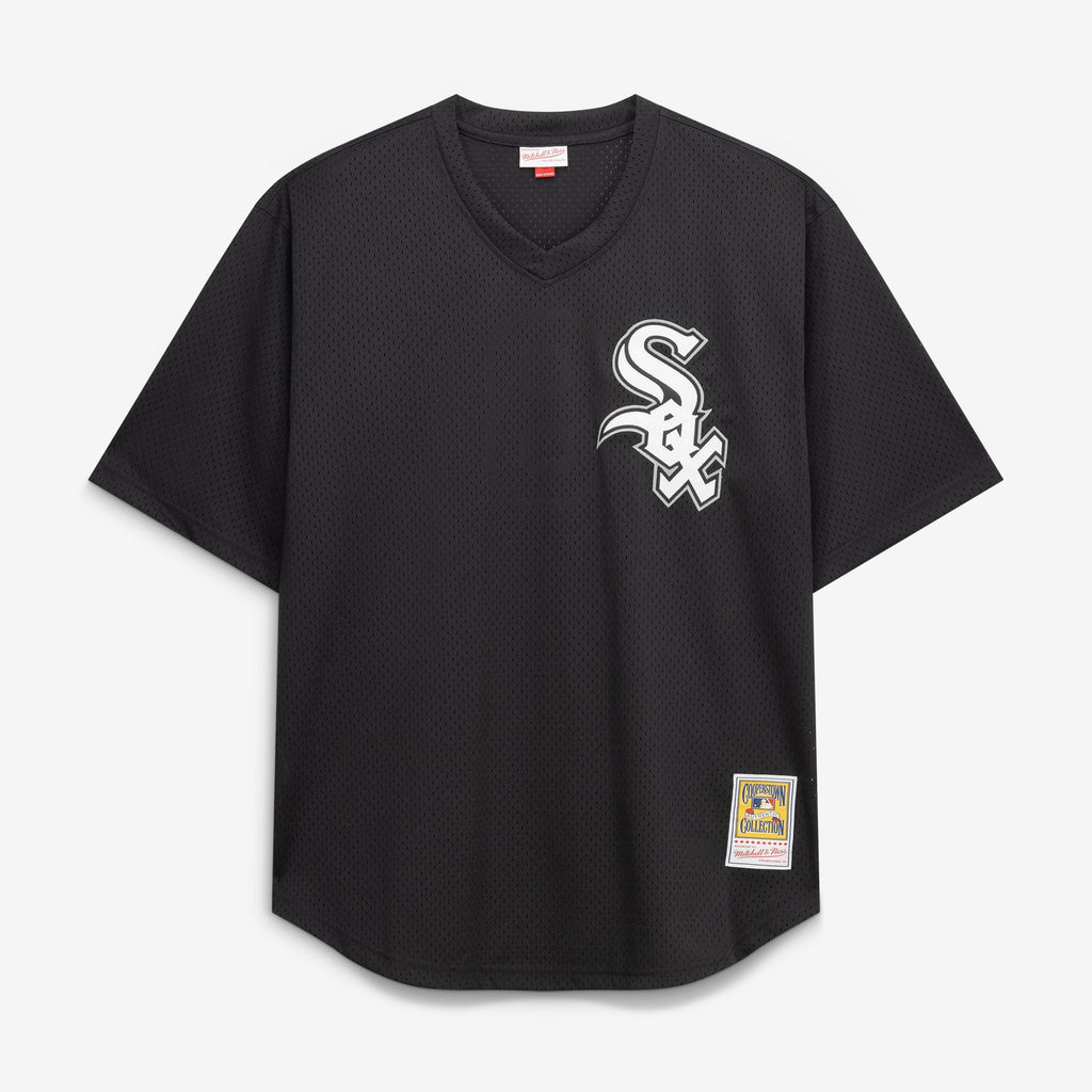Men's Chicago White Sox Bo Jackson Mitchell & Ness Black Cooperstown Collection Big & Tall Mesh Batting Practice Jersey - 3