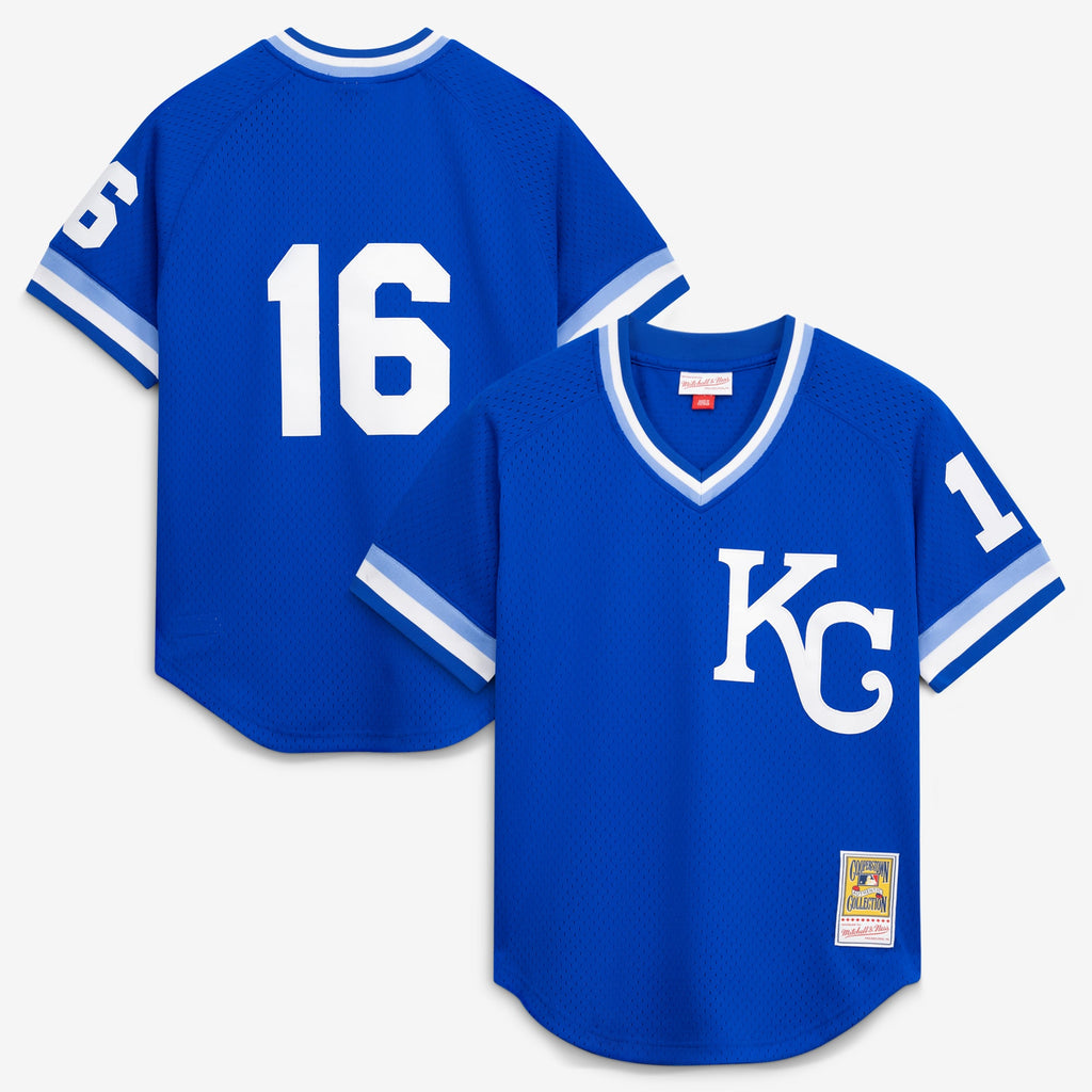Men's Kansas City Royals Bo Jackson Mitchell & Ness Royal Authentic Batting Practice Jersey