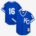 Men's Kansas City Royals Bo Jackson Mitchell & Ness Royal Authentic Batting Practice Jersey