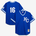 Men's Kansas City Royals Bo Jackson Mitchell & Ness Royal Cooperstown Collection Big & Tall Mesh Batting Practice Jersey