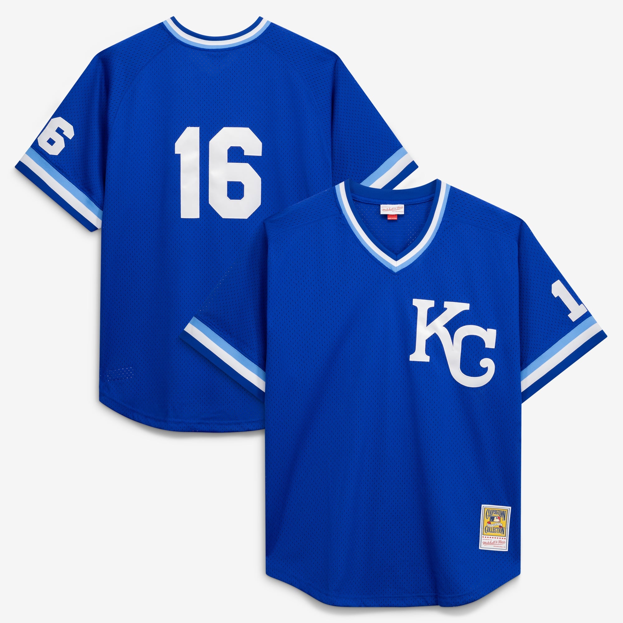 Men's Kansas City Royals Bo Jackson Mitchell & Ness Royal Cooperstown Collection Big & Tall Mesh Batting Practice Jersey