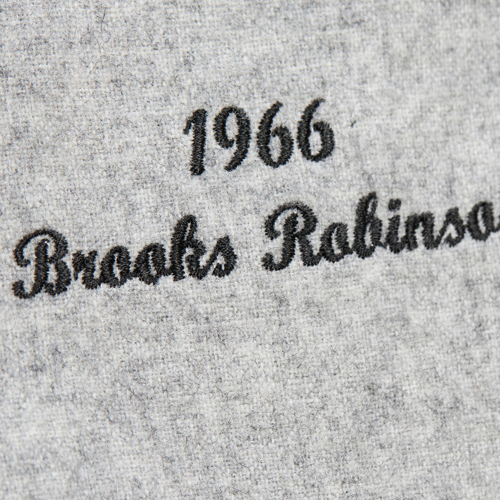 Men's Baltimore Orioles Brooks Robinson Mitchell & Ness Gray Cooperstown Collection 1966 Authentic Jersey - 5