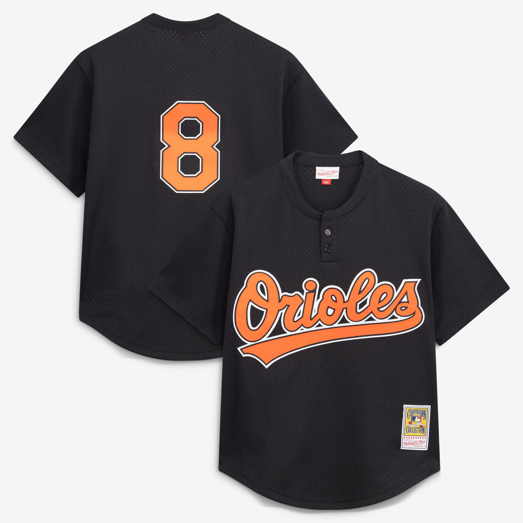 Men's Baltimore Orioles Cal Ripken Jr. Mitchell & Ness Black Authentic Batting Practice Jersey