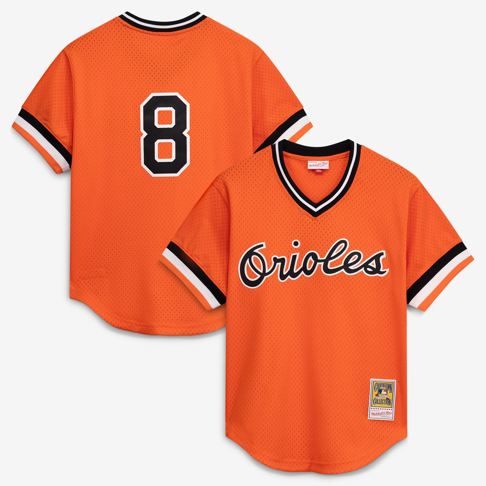 Men's Baltimore Orioles Cal Ripken Jr. Mitchell & Ness Orange Authentic Batting Practice Jersey - 2
