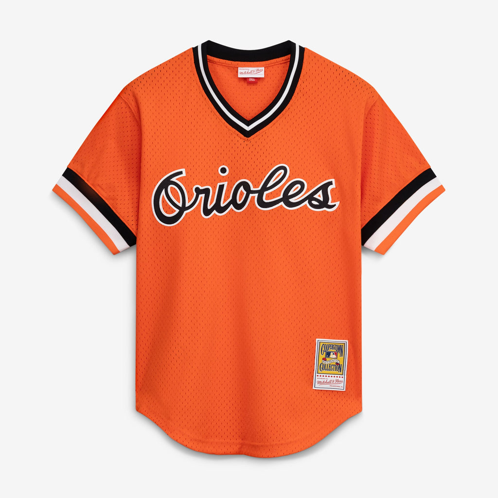 Men's Baltimore Orioles Cal Ripken Jr. Mitchell & Ness Orange Authentic Batting Practice Jersey - 3