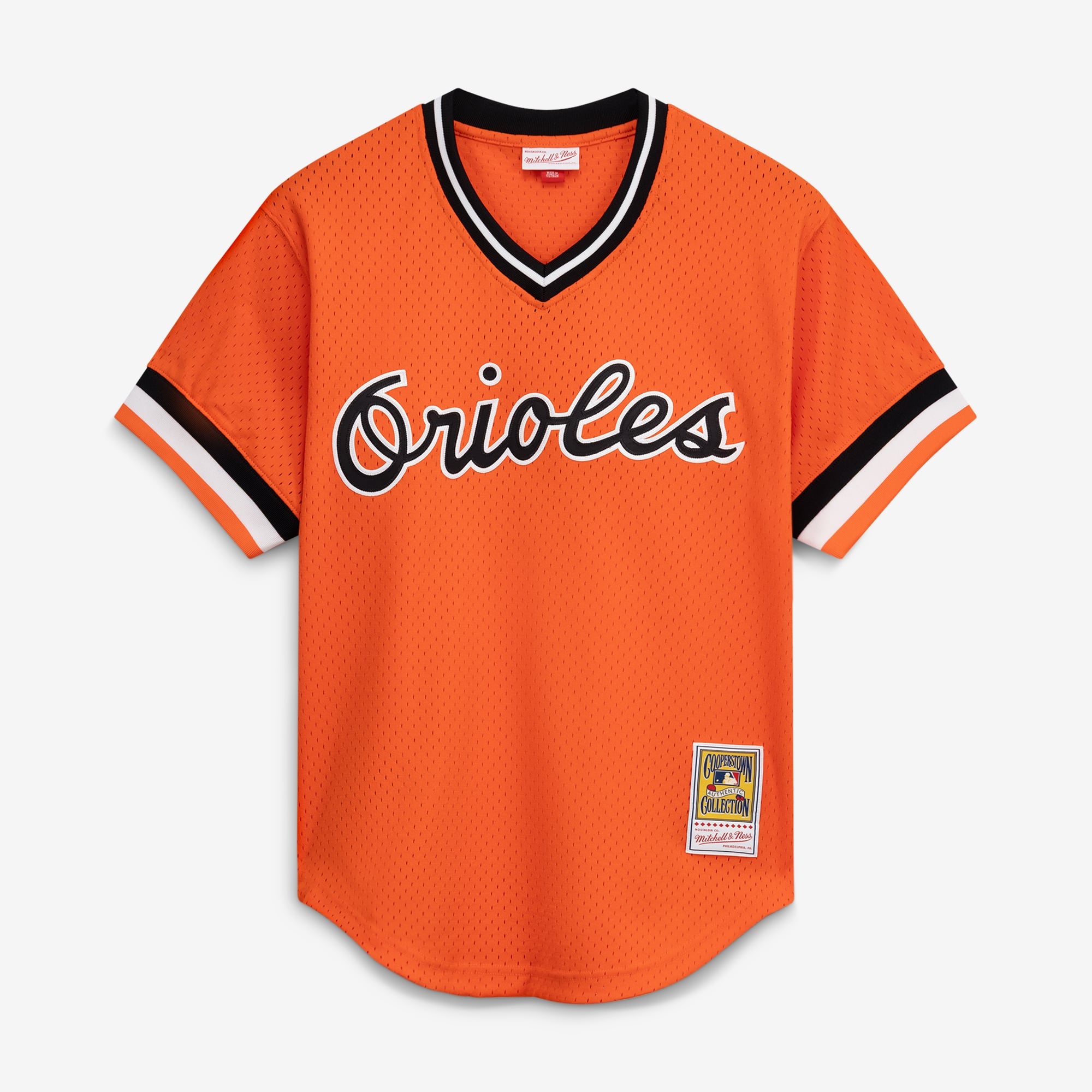 Men's Baltimore Orioles Cal Ripken Jr. Mitchell & Ness Orange Authentic Batting Practice Jersey - 3