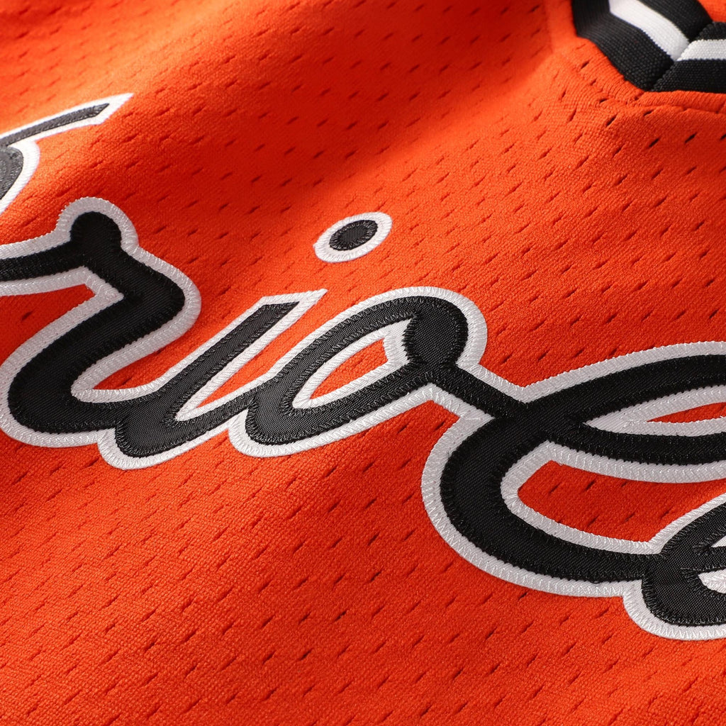 Men's Baltimore Orioles Cal Ripken Jr. Mitchell & Ness Orange Authentic Batting Practice Jersey - 5
