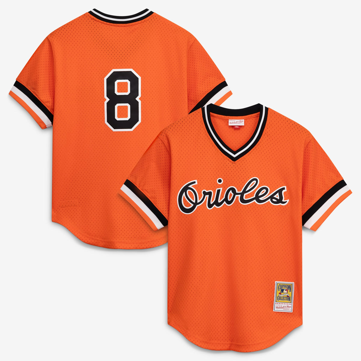 Men's Baltimore Orioles Cal Ripken Jr. Mitchell & Ness Orange Authentic Batting Practice Jersey