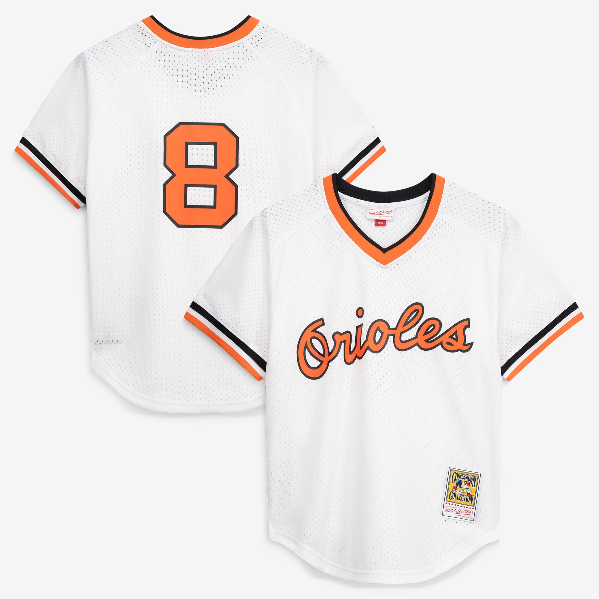 Men's Baltimore Orioles Cal Ripken Jr. Mitchell & Ness White Authentic Batting Practice Jersey - 2