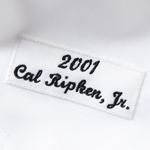 Men's Baltimore Orioles Cal Ripken Mitchell & Ness White Home Authentic Jersey - 7