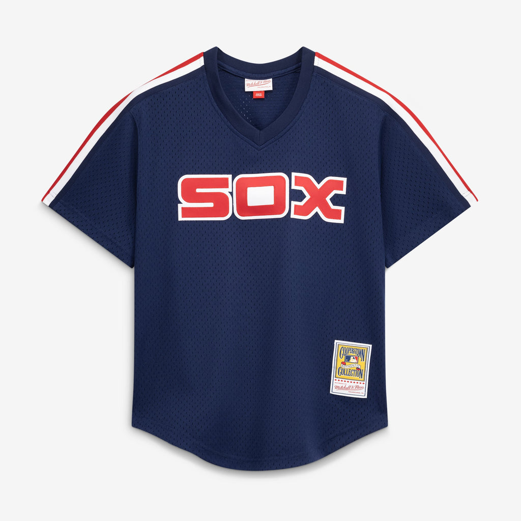 Men's Chicago White Sox Carlton Fisk Mitchell & Ness Navy Authentic Batting Practice Jersey - 3