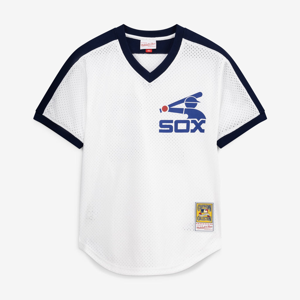 Men's Chicago White Sox Carlton Fisk Mitchell & Ness White Authentic Batting Practice Jersey - 3