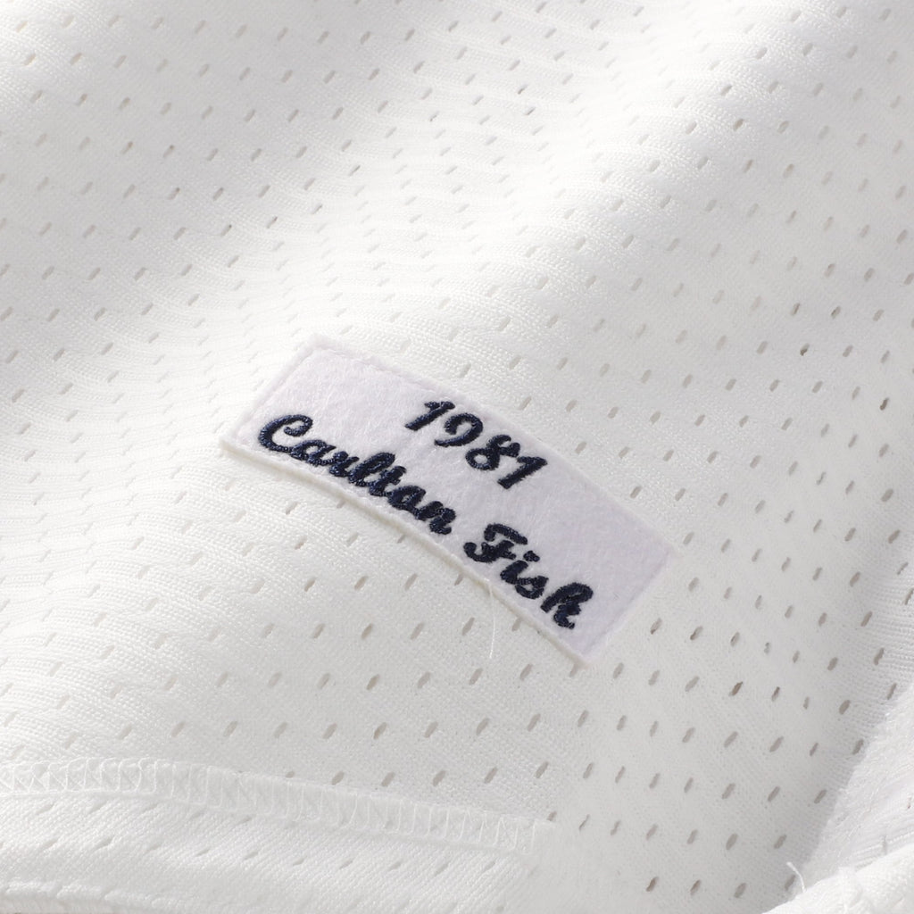 Men's Chicago White Sox Carlton Fisk Mitchell & Ness White Authentic Batting Practice Jersey - 7