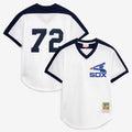 Men's Chicago White Sox Carlton Fisk Mitchell & Ness White Authentic Batting Practice Jersey