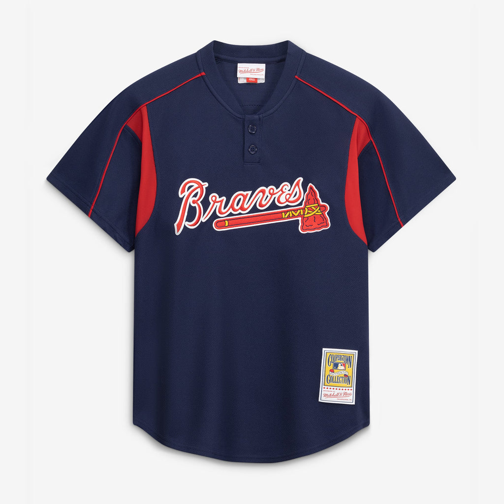 Men's Atlanta Braves Chipper Jones Mitchell & Ness Navy Authentic Batting Practice Jersey - 3