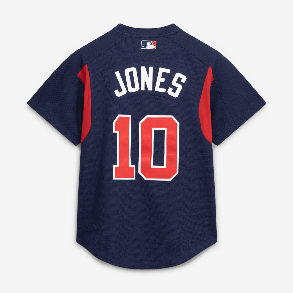 Men's Atlanta Braves Chipper Jones Mitchell & Ness Navy Authentic Batting Practice Jersey - 4