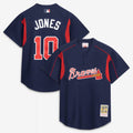 Men's Atlanta Braves Chipper Jones Mitchell & Ness Navy Authentic Batting Practice Jersey