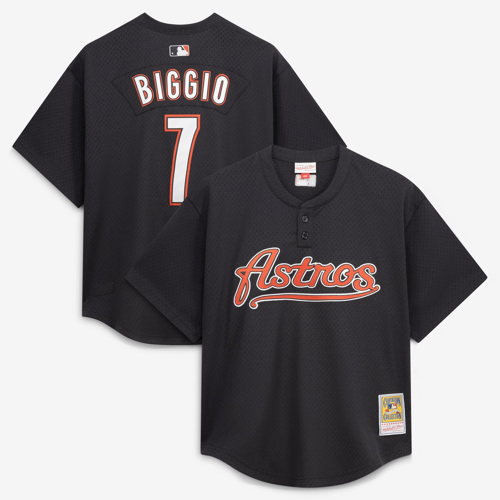 Men's Houston Astros Craig Biggio Mitchell & Ness Black Authentic Batting Practice Jersey - 2