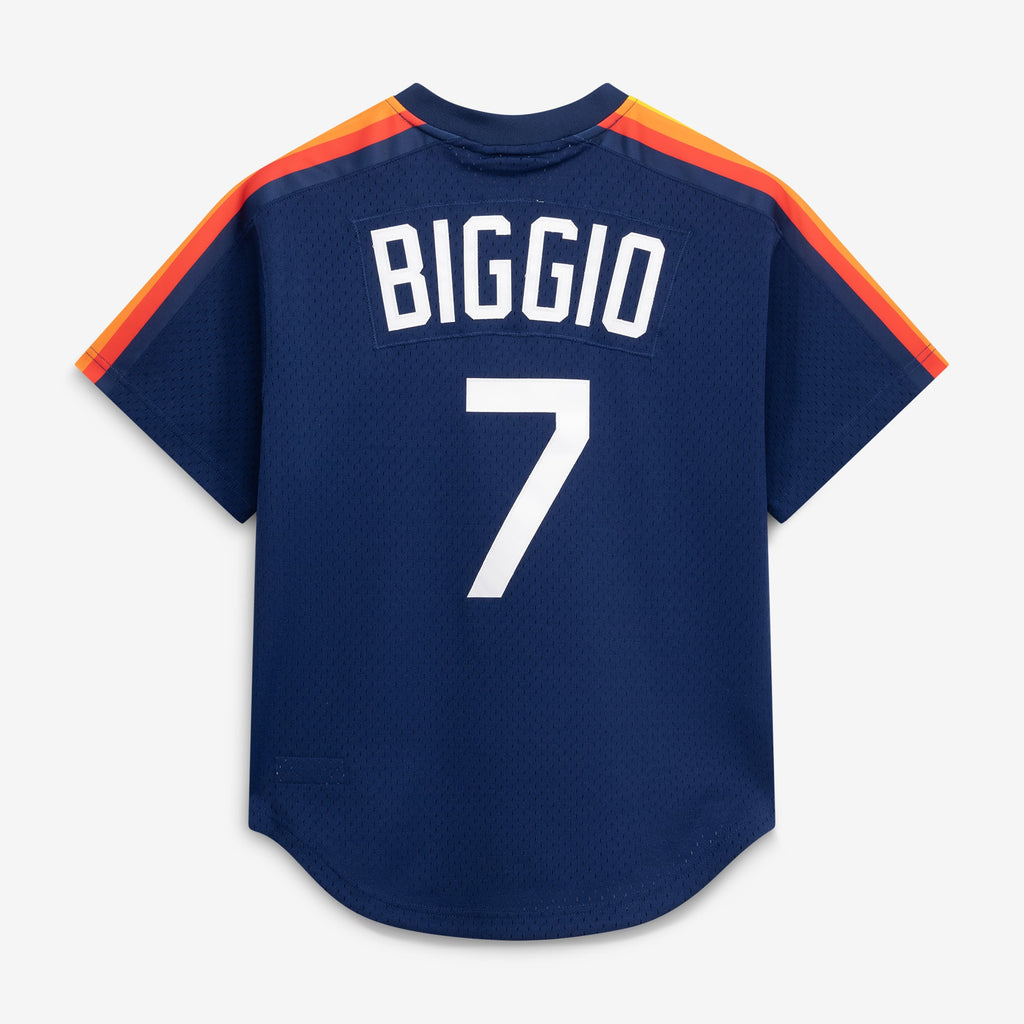 Men's Houston Astros Craig Biggio Mitchell & Ness Navy Authentic Batting Practice Jersey - 4