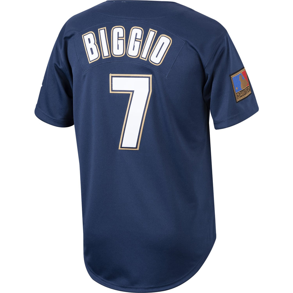 Men's Houston Astros Craig Biggio Mitchell & Ness Navy Cooperstown Collection 1994 Authentic Jersey - 4