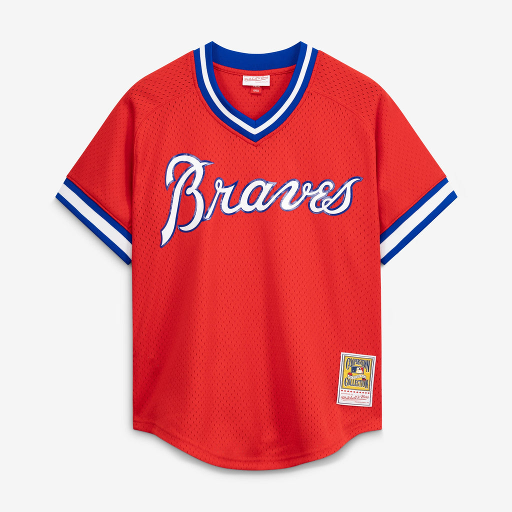 Men's Atlanta Braves Dale Murphy Mitchell & Ness Scarlet Authentic Batting Practice Jersey - 3