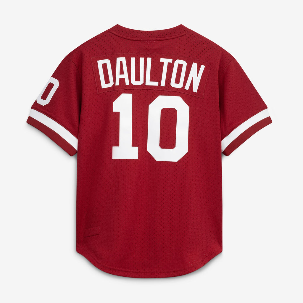 Men's Philadelphia Phillies Darren Daulton Mitchell & Ness Scarlet Authentic Batting Practice Jersey - 4
