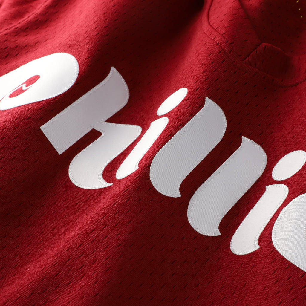 Men's Philadelphia Phillies Darren Daulton Mitchell & Ness Scarlet Authentic Batting Practice Jersey - 5