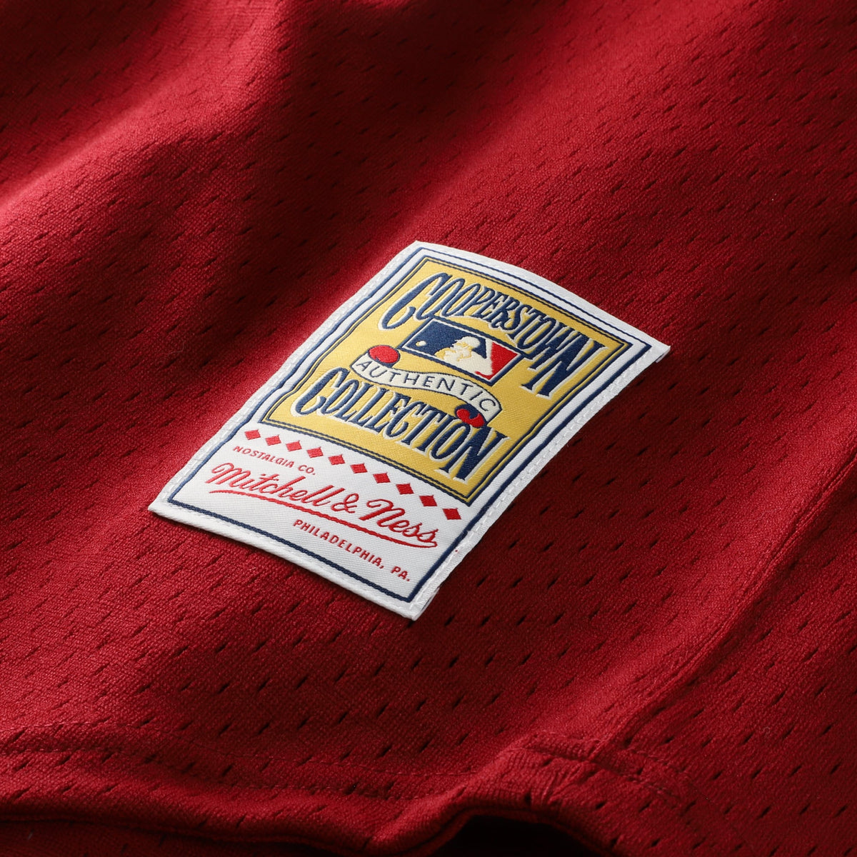 Men's Philadelphia Phillies Darren Daulton Mitchell & Ness Scarlet Authentic Batting Practice Jersey - 8