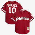 Men's Philadelphia Phillies Darren Daulton Mitchell & Ness Scarlet Authentic Batting Practice Jersey
