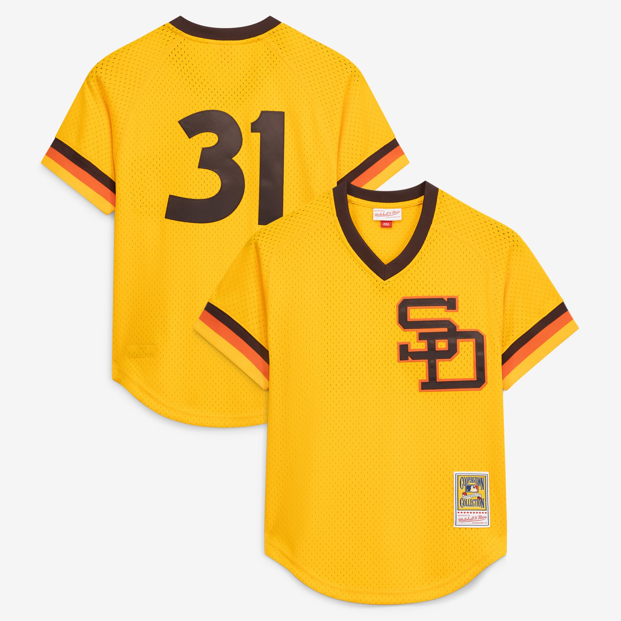 Men's San Diego Padres Dave Winfield Mitchell & Ness Gold Authentic Batting Practice Jersey