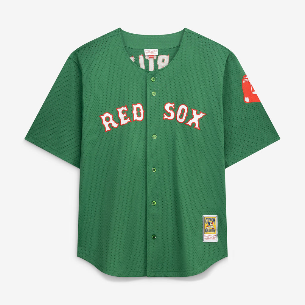 Men's Boston Red Sox David Ortiz Mitchell & Ness Kelly Green Big & Tall Cooperstown Collection Mesh Batting Practice Jersey - 2