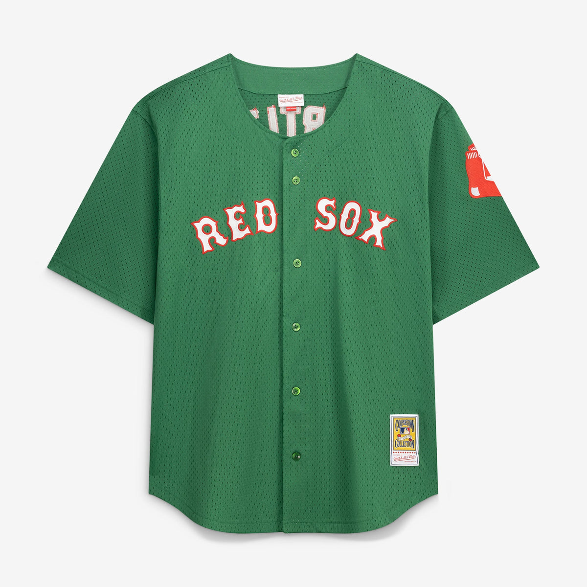 Men's Boston Red Sox David Ortiz Mitchell & Ness Kelly Green Big & Tall Cooperstown Collection Mesh Batting Practice Jersey - 2