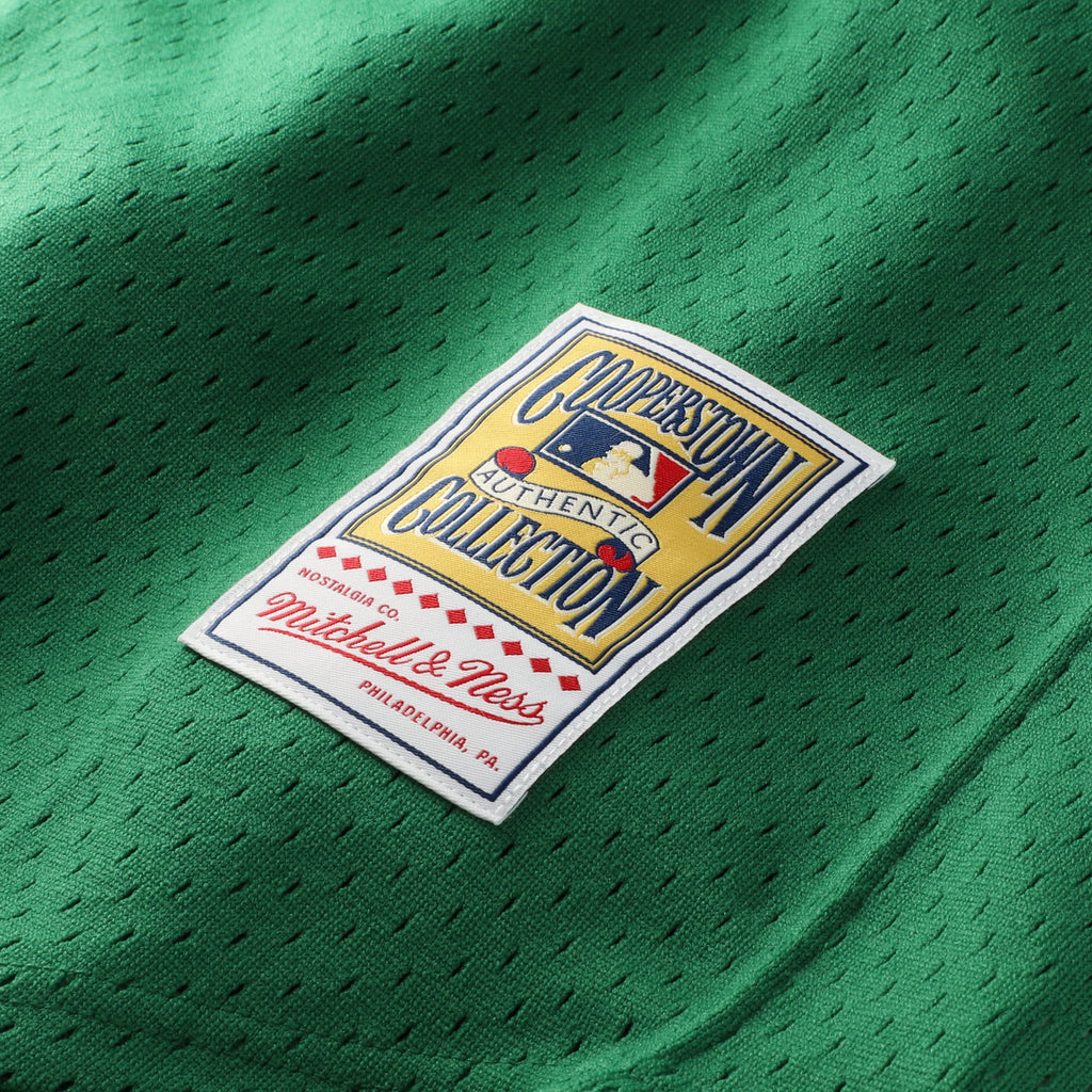 Men's Boston Red Sox David Ortiz Mitchell & Ness Kelly Green Cooperstown Collection Mesh Batting Practice Jersey - 9