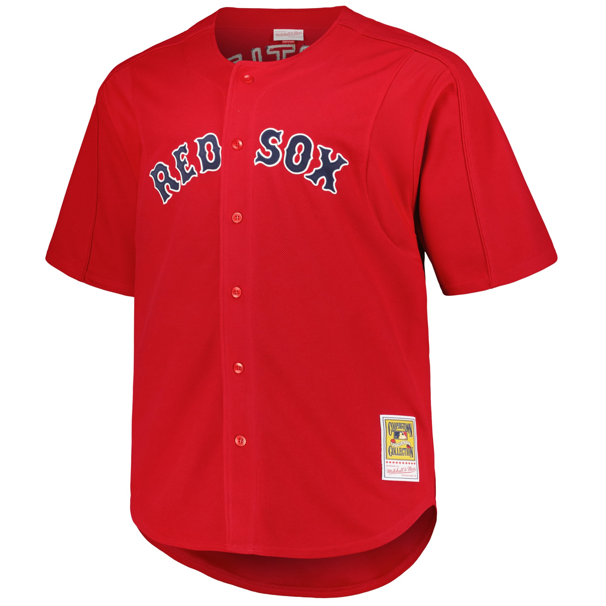 Men's Boston Red Sox David Ortiz Mitchell & Ness Red Big & Tall Cooperstown Mesh Batting Practice Jersey - 3