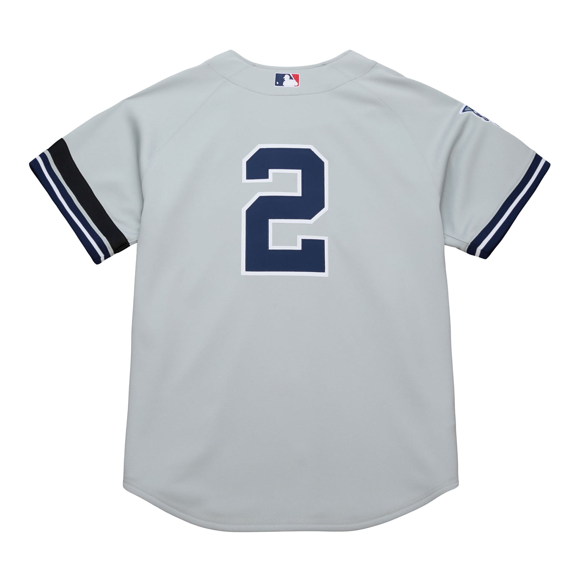 Men's New York Yankees Derek Jeter Mitchell & Ness Gray Cooperstown Collection 2000 World Series Authentic Jersey - 4