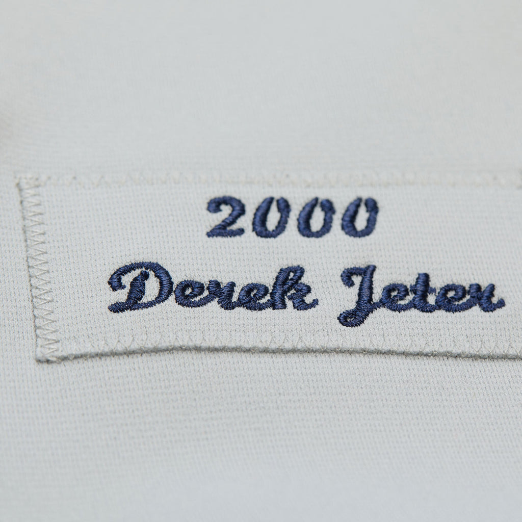 Men's New York Yankees Derek Jeter Mitchell & Ness Gray Cooperstown Collection 2000 World Series Authentic Jersey - 8