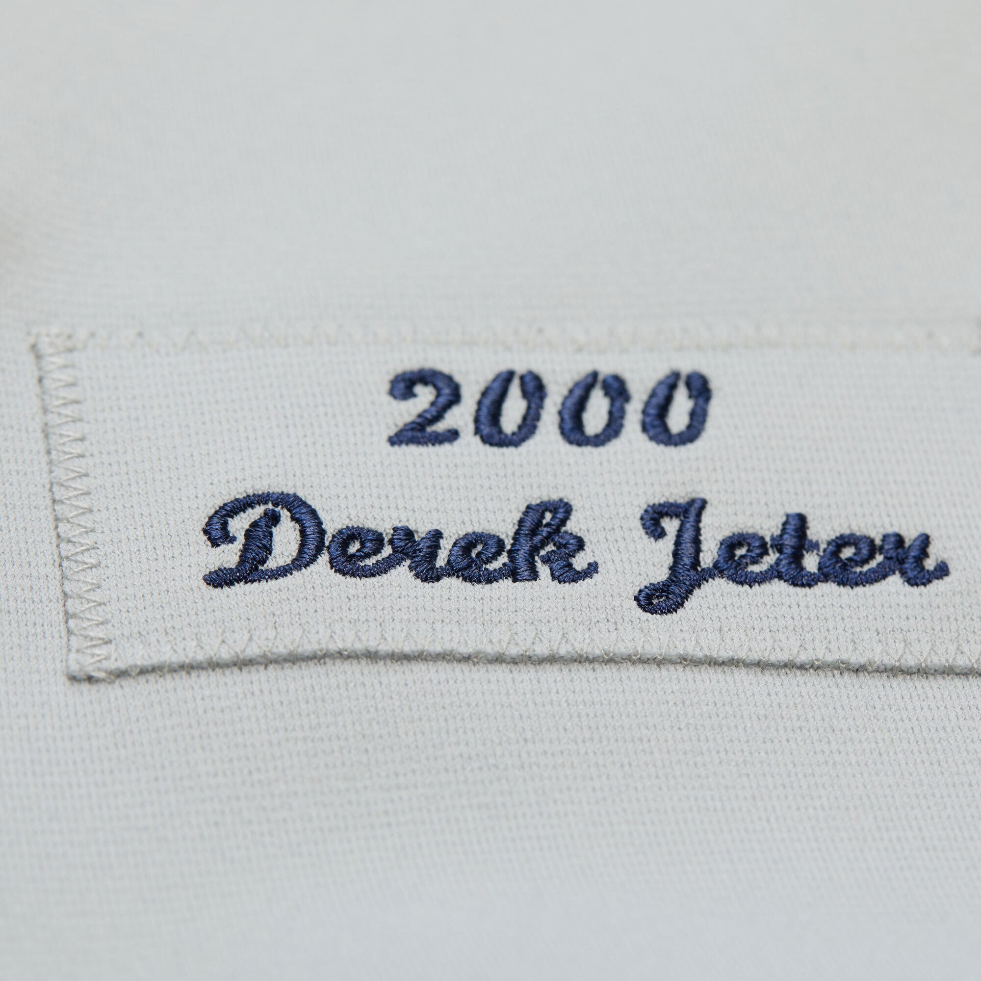 Men's New York Yankees Derek Jeter Mitchell & Ness Gray Cooperstown Collection 2000 World Series Authentic Jersey - 8