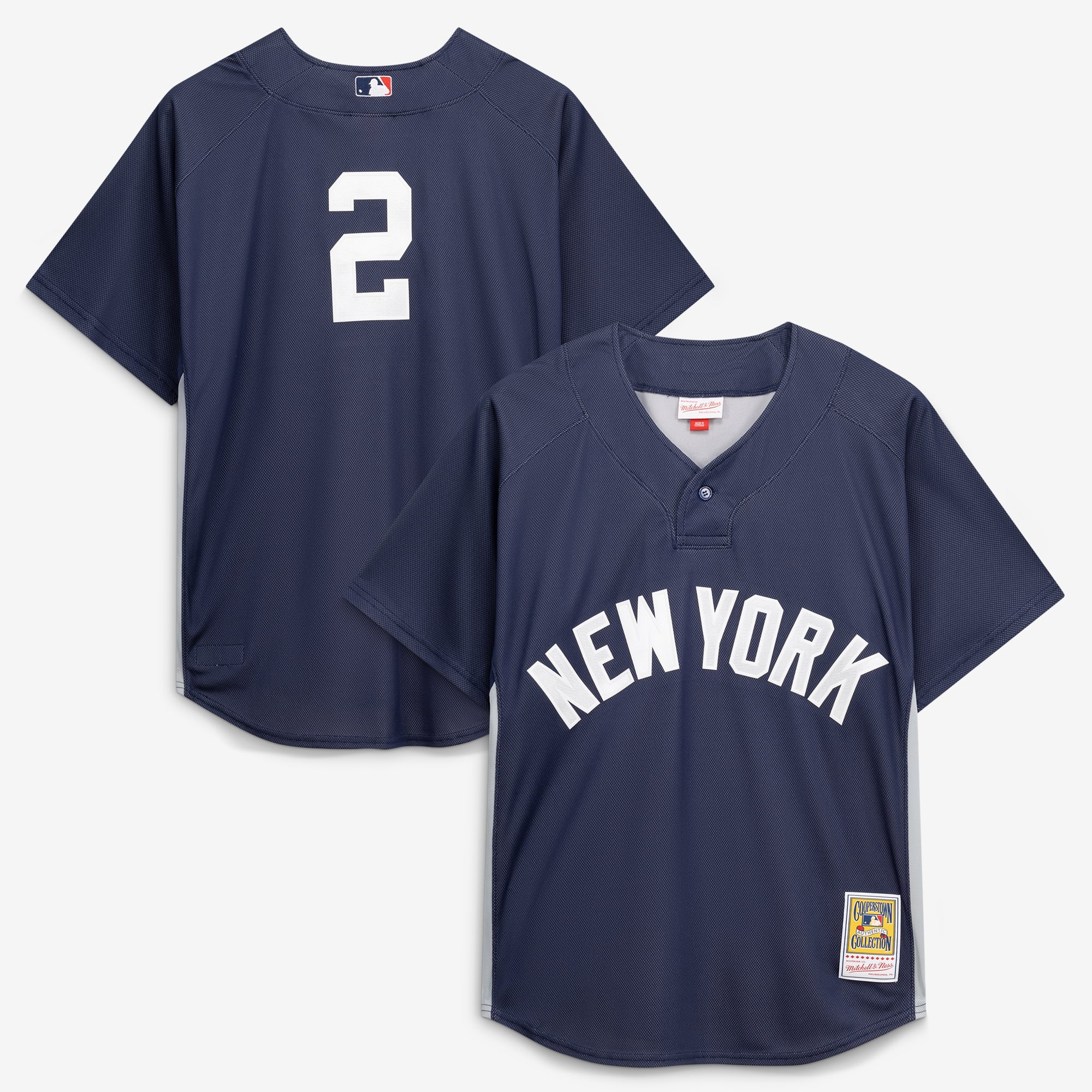 Men's New York Yankees Derek Jeter Mitchell & Ness Navy Authentic Batting Practice Jersey