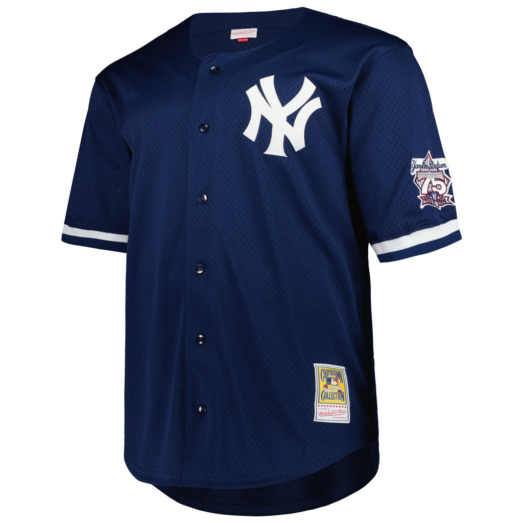 Men's New York Yankees Derek Jeter Mitchell & Ness Navy Big & Tall Cooperstown Mesh Batting Practice Jersey - 3