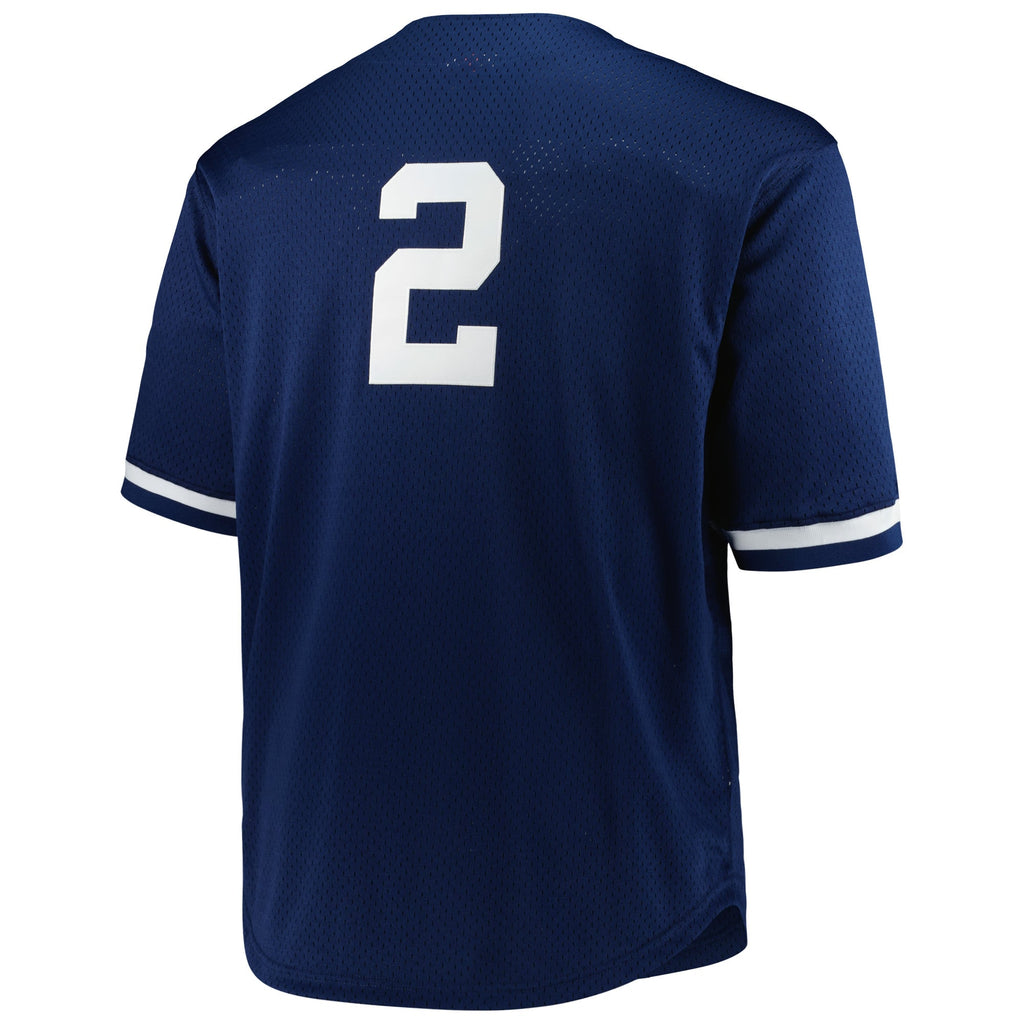 Men's New York Yankees Derek Jeter Mitchell & Ness Navy Big & Tall Cooperstown Mesh Batting Practice Jersey - 4