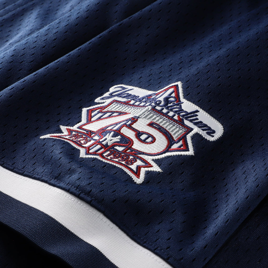 Men's New York Yankees Derek Jeter Mitchell & Ness Navy Cooperstown Collection Mesh Batting Practice Button-Up Jersey - 7