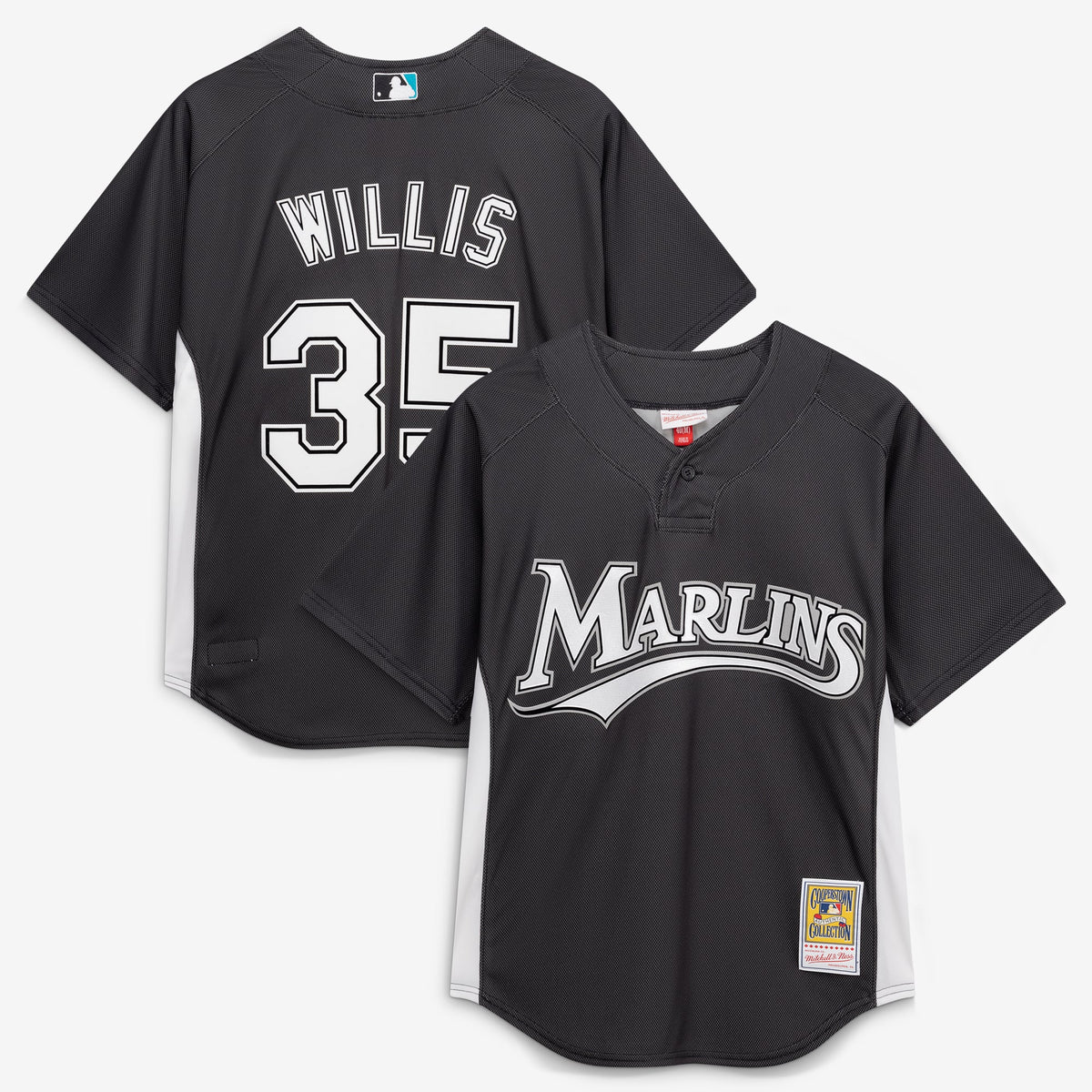 Men's Florida Marlins Dontrelle Willis Mitchell & Ness Black Authentic Batting Practice Jersey - 2
