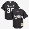 Men's Florida Marlins Dontrelle Willis Mitchell & Ness Black Authentic Batting Practice Jersey
