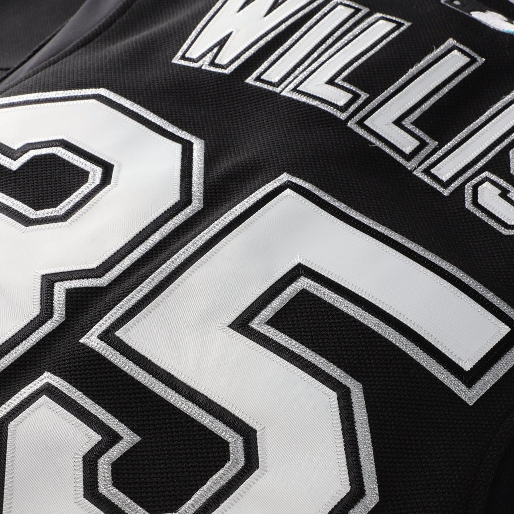 Men's Florida Marlins Dontrelle Willis Mitchell & Ness Black Cooperstown Collection Mesh Batting Practice Button-Up Jersey - 6