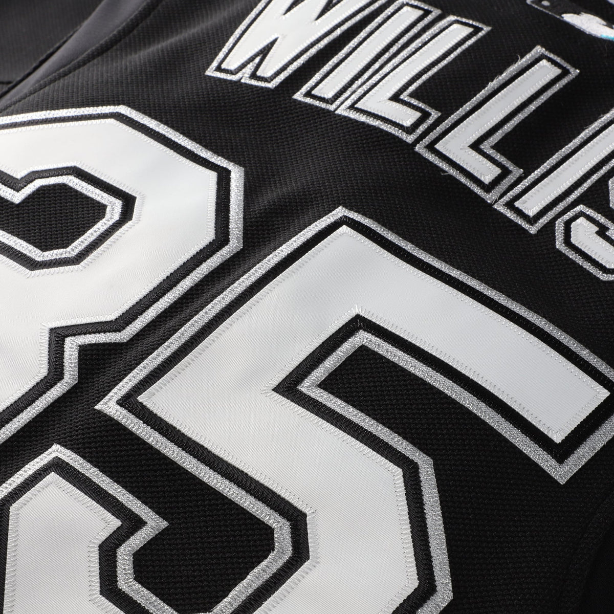 Men's Florida Marlins Dontrelle Willis Mitchell & Ness Black Cooperstown Collection Mesh Batting Practice Button-Up Jersey - 6
