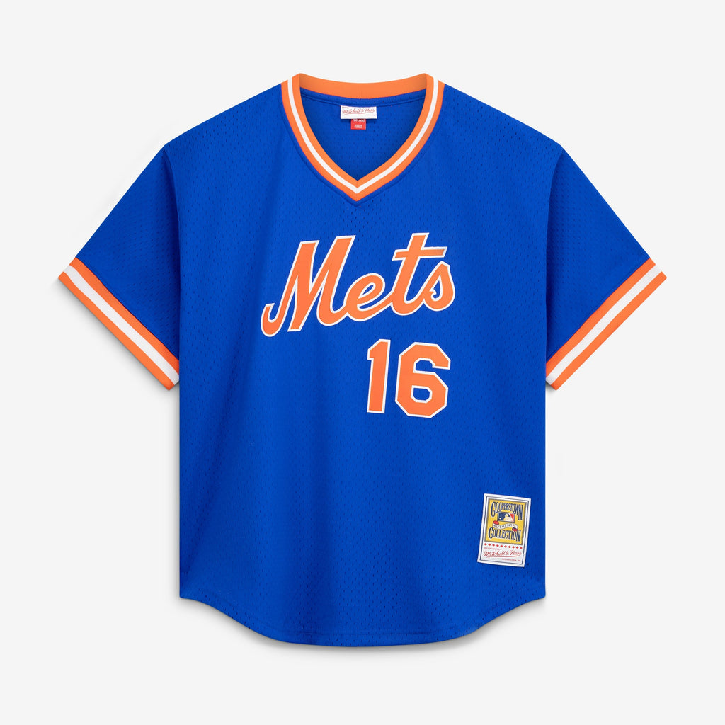 Men's New York Mets Dwight Gooden Mitchell & Ness Royal Authentic Batting Practice Jersey - 3